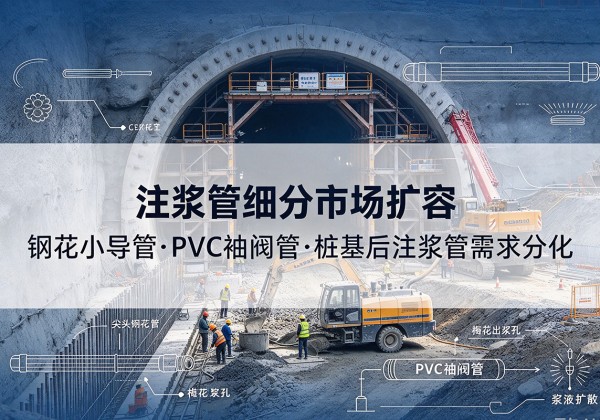 龙文注浆管细分市场扩容，隧道钢花小导管、PVC 袖阀管、桩基后注浆管需求分化